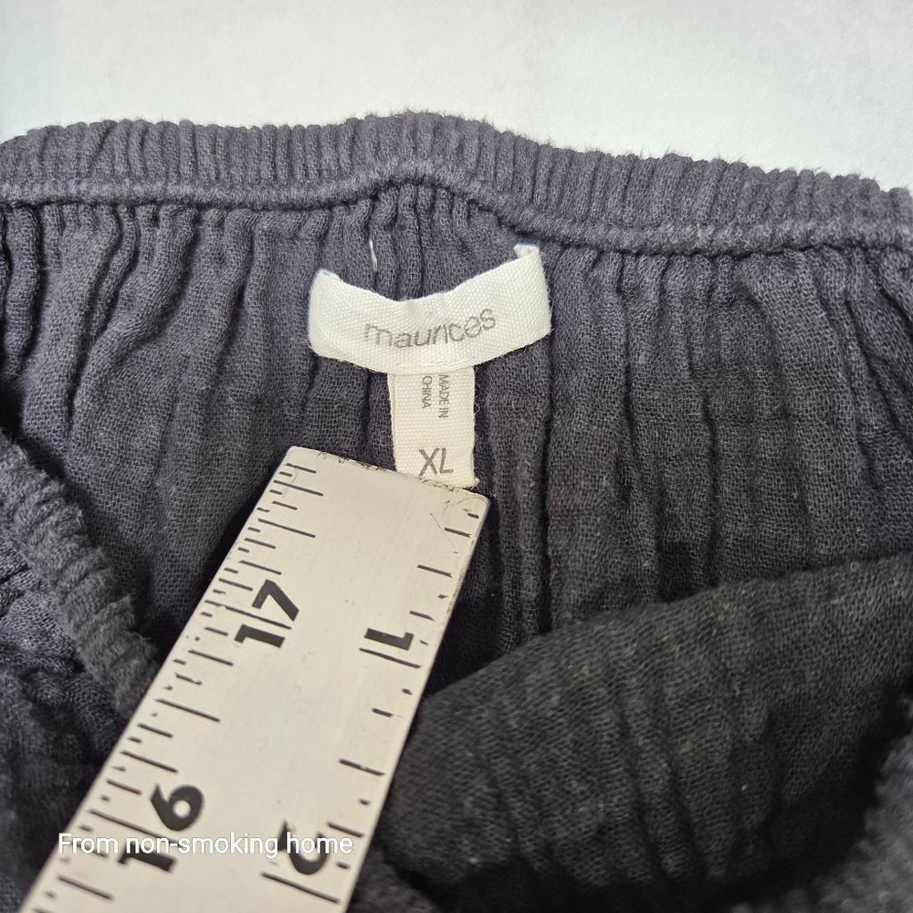 Women's Maurices Black Square Neck Blouse XL - Picture 4 of 7